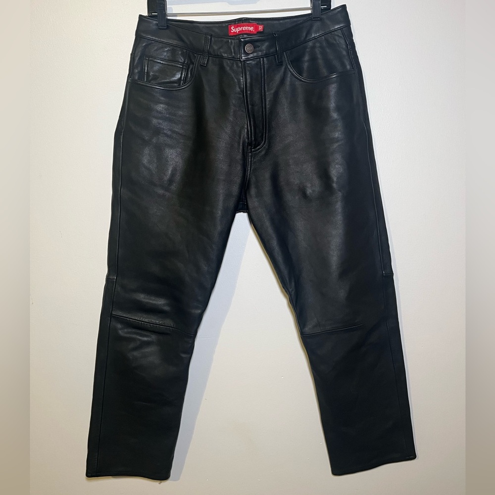 Supreme Leather 5 Pocket Jean